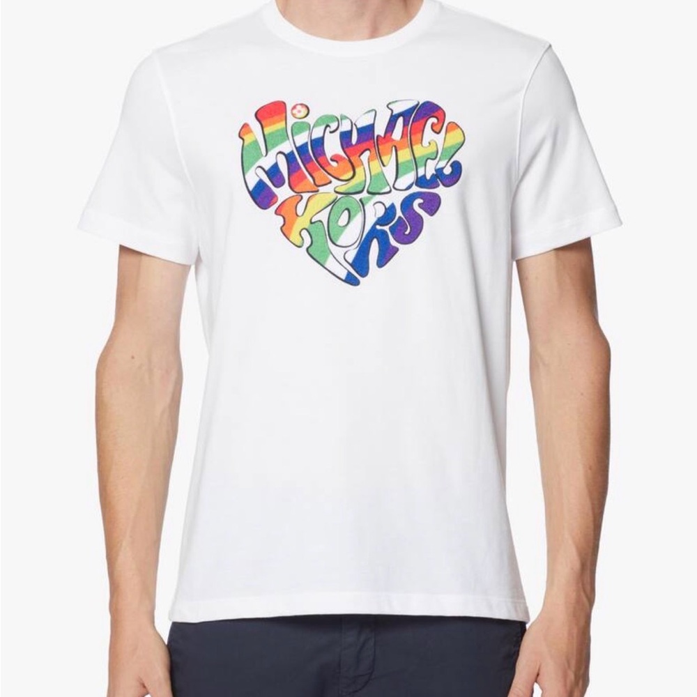 Michael Kors
Men's Pride Heart Logo Graphic T-Shirt